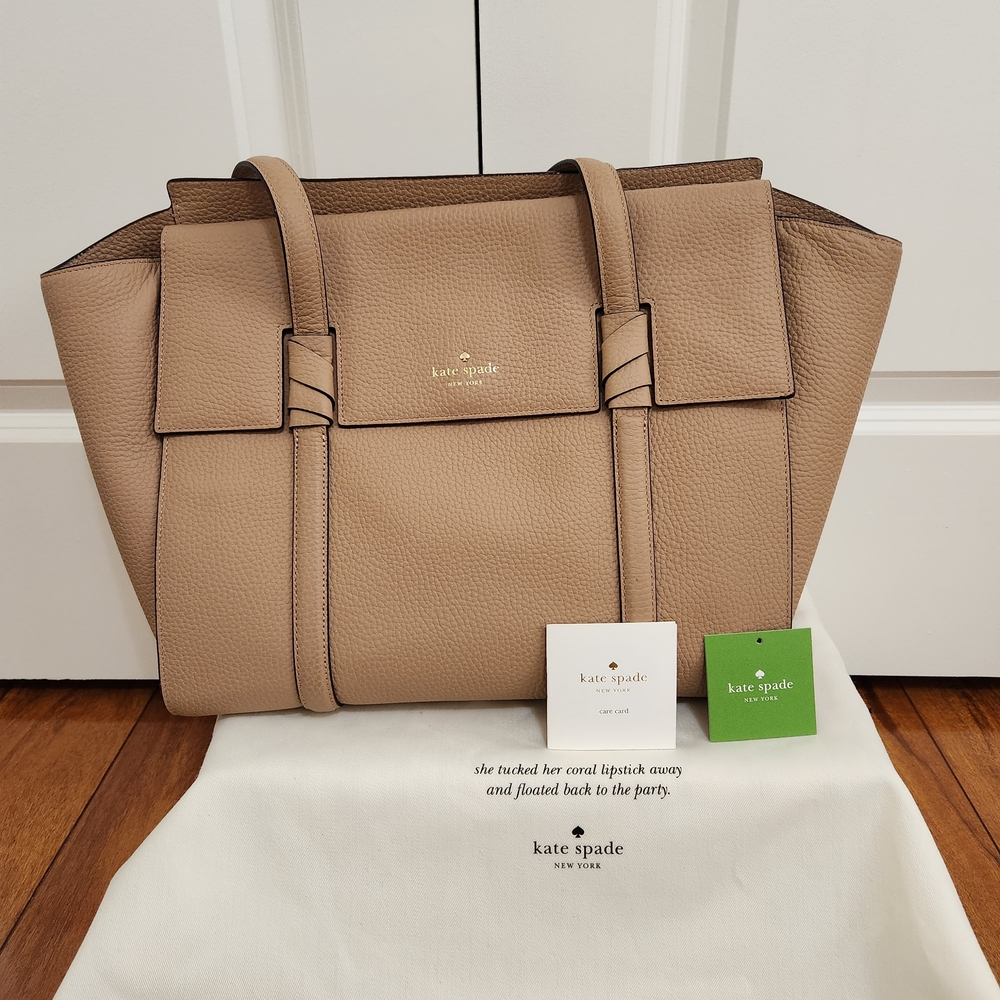 Kate Spade Daniels  Drive Abigail Pebbled Leather Tote - Neutral Hazel - Picture 5 of 7